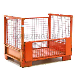 Caisse grillagée occasion gerbable et pliable 1 clapet en 1 côté longue Occasion