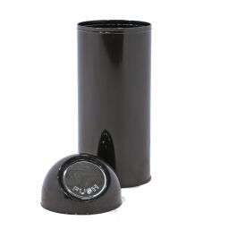 Outdoor waste bins waste and cleaning steel waste pin with push-lid