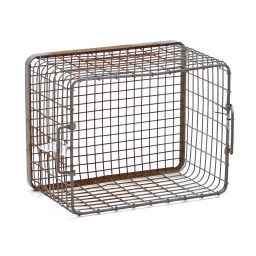 Wire basket with 2 handles stackable