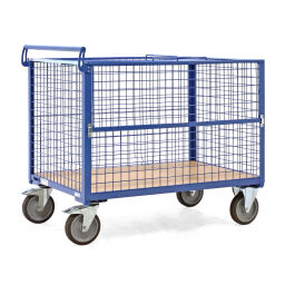 Box carts warehouse trolley transport trolley 2 flaps at 1 long side