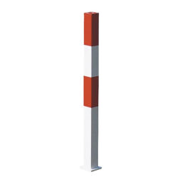Barrières et poteaux sécurité et signalisation butée de protection pôle de protection amovible rouge-blanc, ø 70 mm