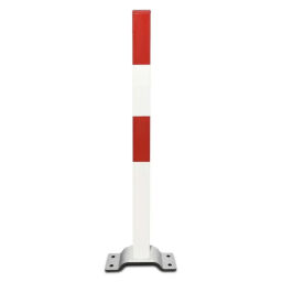 Barrières et poteaux sécurité et signalisation butée de protection pôle de protection amovible rouge-blanc, ø 70 mm
