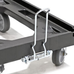 Onderwagen rolplateau koppelbaar, geschikt voor eurobakken 600x400 mm 
