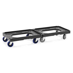 Carrier roll platform connectable, suitable for euro boxes 600x400 mm 