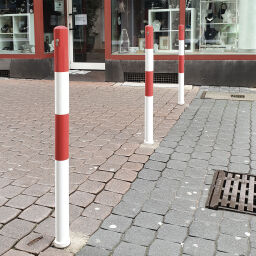 Barriers safety and marking bumper protection removable protective pole with cylinderslot - ø 76 mm