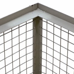 Mesh stillages fixed construction stackable 1 flap at 1 long side
