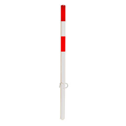 Barriers safety and marking bumper protection fold down protect pole, red/white