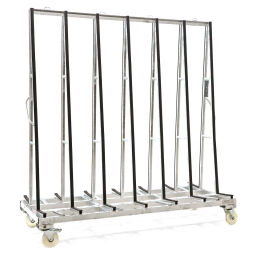 Glass/plate container glass/plate trolley double-side loading