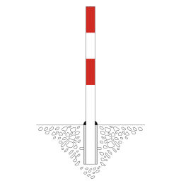 Barrières et poteaux sécurité et signalisation butée de protection amovible pole protection avec cylinderslot - ø 76 mm