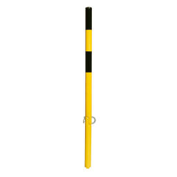 Barriers safety and marking bumper protection fold down protect pole, black/yellow