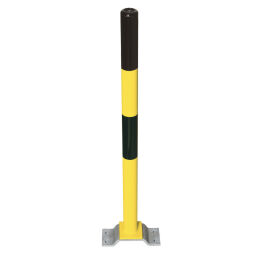 Barriers safety and marking bumper protection removable protective pole yellow-black, ø 76 mm