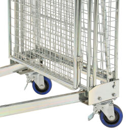 Roll conteneur de sécurité caisson à roulettes antivol A-châssis, emboitables