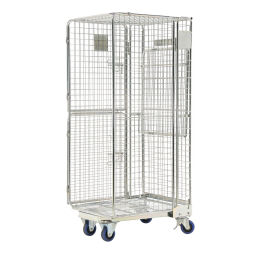 Roll conteneur de sécurité caisson à roulettes antivol A-châssis, emboitables