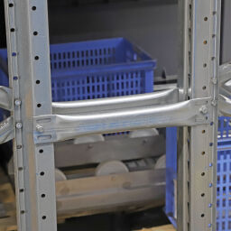 Pallet rack shelving accessories supporting distance beam