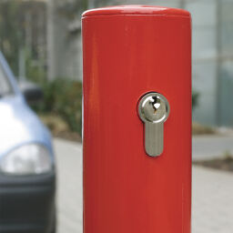 Barriers safety and marking bumper protection removable protective pole with cylinderslot - ø 76 mm