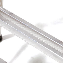 Gebruikte trap aluminium bordestrap dubbelzijdig, 2x6 treden 