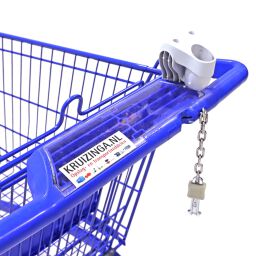Shopping trolley roll cage 4 castor wheels