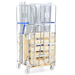 Offres de roll conteneurs roll conteneur 2-parois fond en bois avec barrières à pince