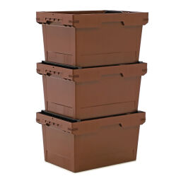 Offres boite de rangement plastique bac empilable et emboîtable avec supports d'empilage pliables