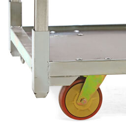 Shelved trollyes warehouse trolley flower cart / danish cart with 4 adjustable shelves 