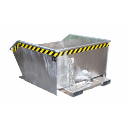 Kiepbak kantelbak spaandercontainer standaard bouwhoogte incl. zeef