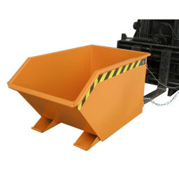 Automatic tilting tilting container wood chips container standard construction height incl. sieve