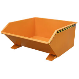 Automatic tilting tilting container wood chips container standard construction height incl. sieve