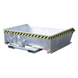 Automatic tilting tilting container wood chips container low construction height incl. sieve
