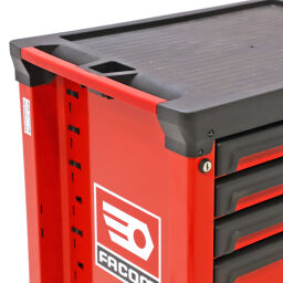 Transport case workshop trolley with 6 drawers 