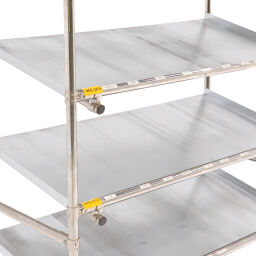 Shelved trollyes warehouse trolley shelved trolley with 5 shelves