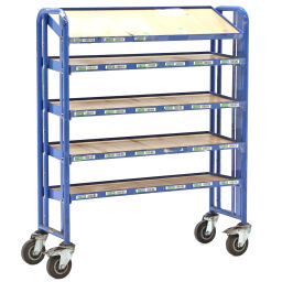 Used warehouse trolley shelved trolley push handle