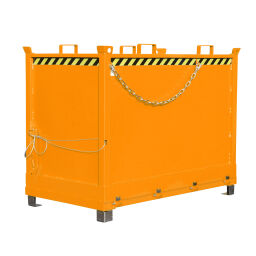 Hopper tilting container lifting for fork-lift truck and crane 