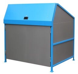 Müllcontainer abfall und reinigung umrüstung für 1100-liter-abfallbehälter mit dach, wänden, türen und boden