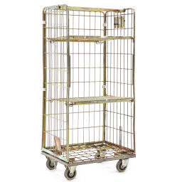Roll cage used laundry roll container fixed construction