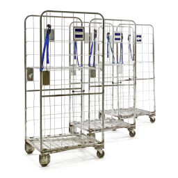 Roll container used 2 rack nestable incl. shelf and straps - Party offer 3 pieces