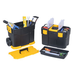 Transport case Toolbox with integrated trolley