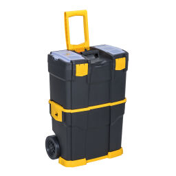 Transport case toolbox with integrated trolley
