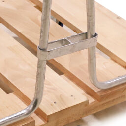 2-Sides 2-sides roll container wooden floor with clamping rails