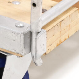 2-Sides 2-sides roll container wooden floor with clamping rails