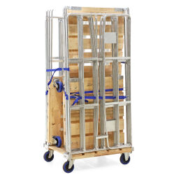 2-Sides 2-sides roll container wooden floor with clamping rails
