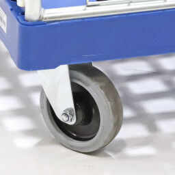 Roll conteneur de sécurité caisson à roulettes antivol fond en plastique avec barrières à emboîter