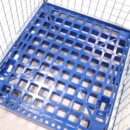 4 côtés Conteneur roulant à 4 compartiments fond en plastique avec barrières à emboîter