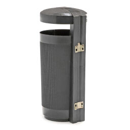 Outdoor waste bins waste and cleaning plastic waste bin with throw-in opening incl. roof