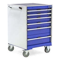 Workbench workshop trolley with 6 drawers 