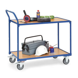 fetra® Tischwagen aus Stahl, pulverbeschichteter Stahl, Tragkraft 300 kg