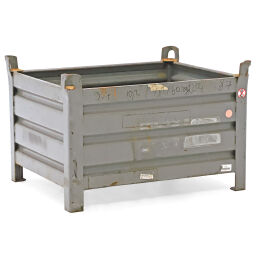 Stacking box steel fixed construction stackable 4 sides