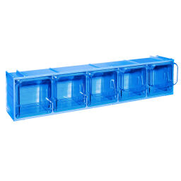 Storage bin plastic assortment cabinet with 5 compartments