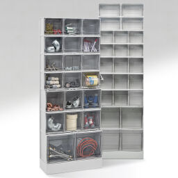 Storage bin plastic assortment cabinet with 3 compartments 