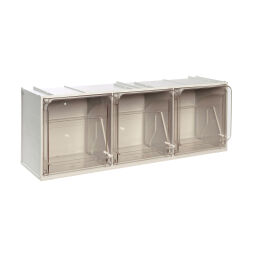 Storage bin plastic assortment case with 3 compartments 
