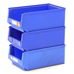 Storage bin plastic with grip opening stackable